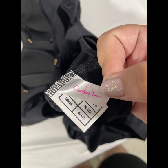 NEW Cache Coeur [ Maternity 40 C/D ] Monaco One Piece Swimsuit in Black‎ - Picture 12 of 12